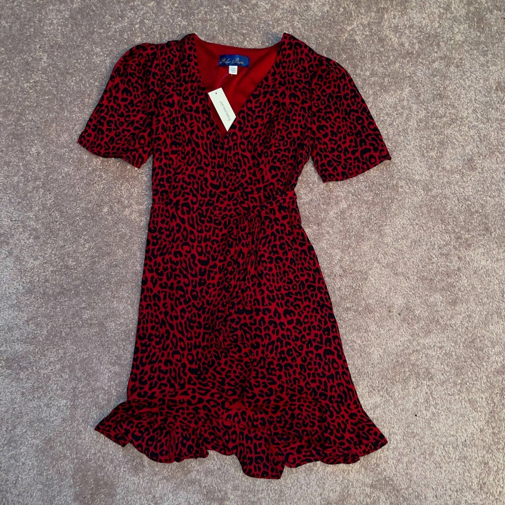 NWT leopard print wrap dress